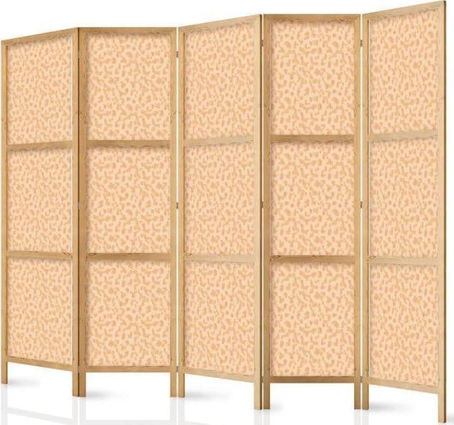 Paravento giapponese - Tiny Dots - Optimistic Pattern in Peach Colors