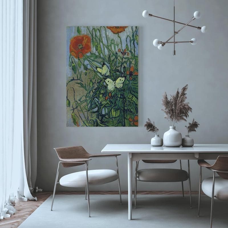 Quadro - Poppies and Butterflies in Poster e stampe Collezione Casa - Trebisacce, commercioVirtuoso.it