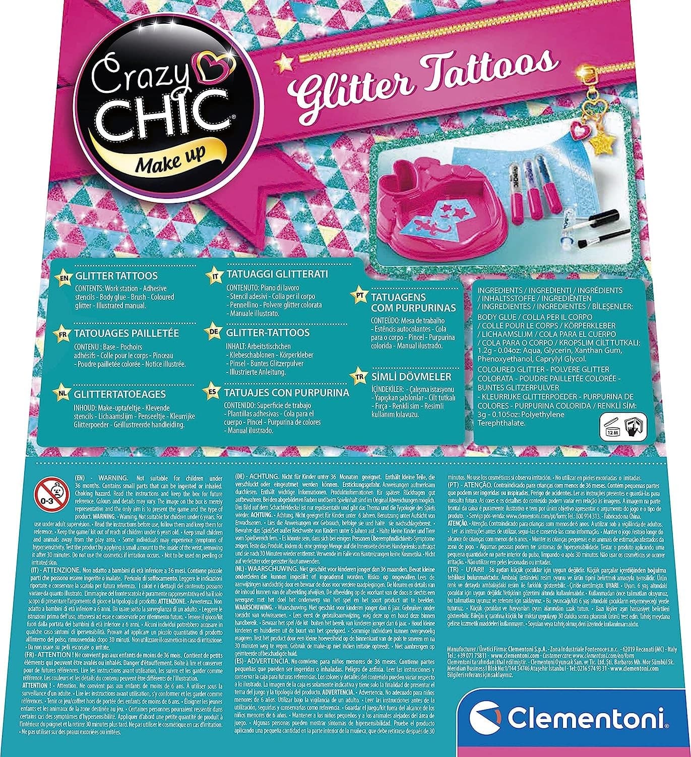 18513 - Crazy Chic-Glitter Tattoo in Tatuaggi temporanei Centro Bimbo - Siderno, commercioVirtuoso.it