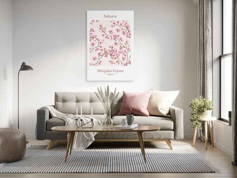 Quadro - Sakura (1 Part) Vertical in Poster e stampe Collezione Casa - Trebisacce, commercioVirtuoso.it