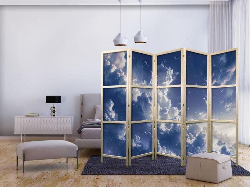 Paravento giapponese - Starry Clouds and Delicate Light Over a Corner of the Sky in Paraventi Collezione Casa - Trebisacce, commercioVirtuoso.it