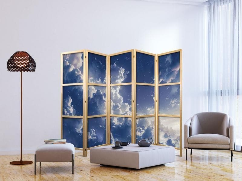 Paravento giapponese - Starry Clouds and Delicate Light Over a Corner of the Sky in Paraventi Collezione Casa - Trebisacce, commercioVirtuoso.it