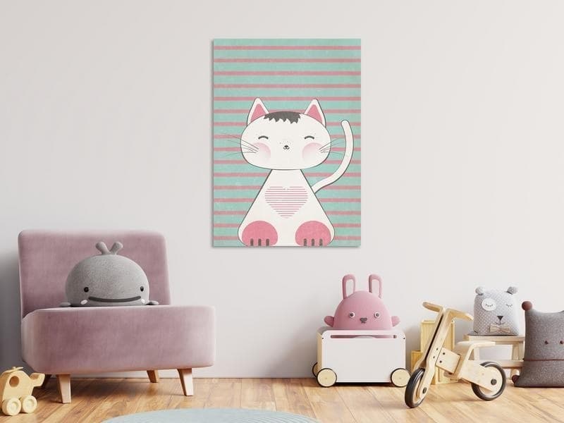 Quadro - Striped Kitten (1 Part) Vertical in Poster e stampe Collezione Casa - Trebisacce, commercioVirtuoso.it