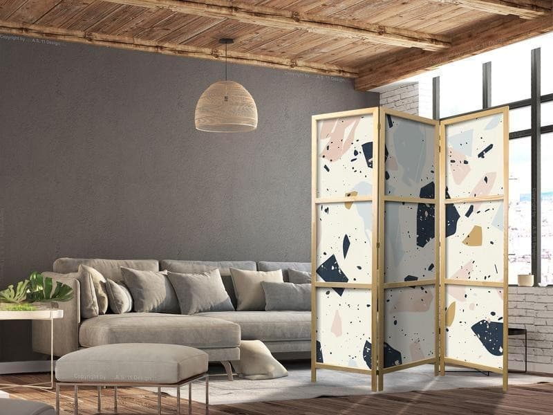 Paravento giapponese - Terrazzo with Large - Scaled Stones in Muted Colors in Paraventi Collezione Casa - Trebisacce, commercioVirtuoso.it