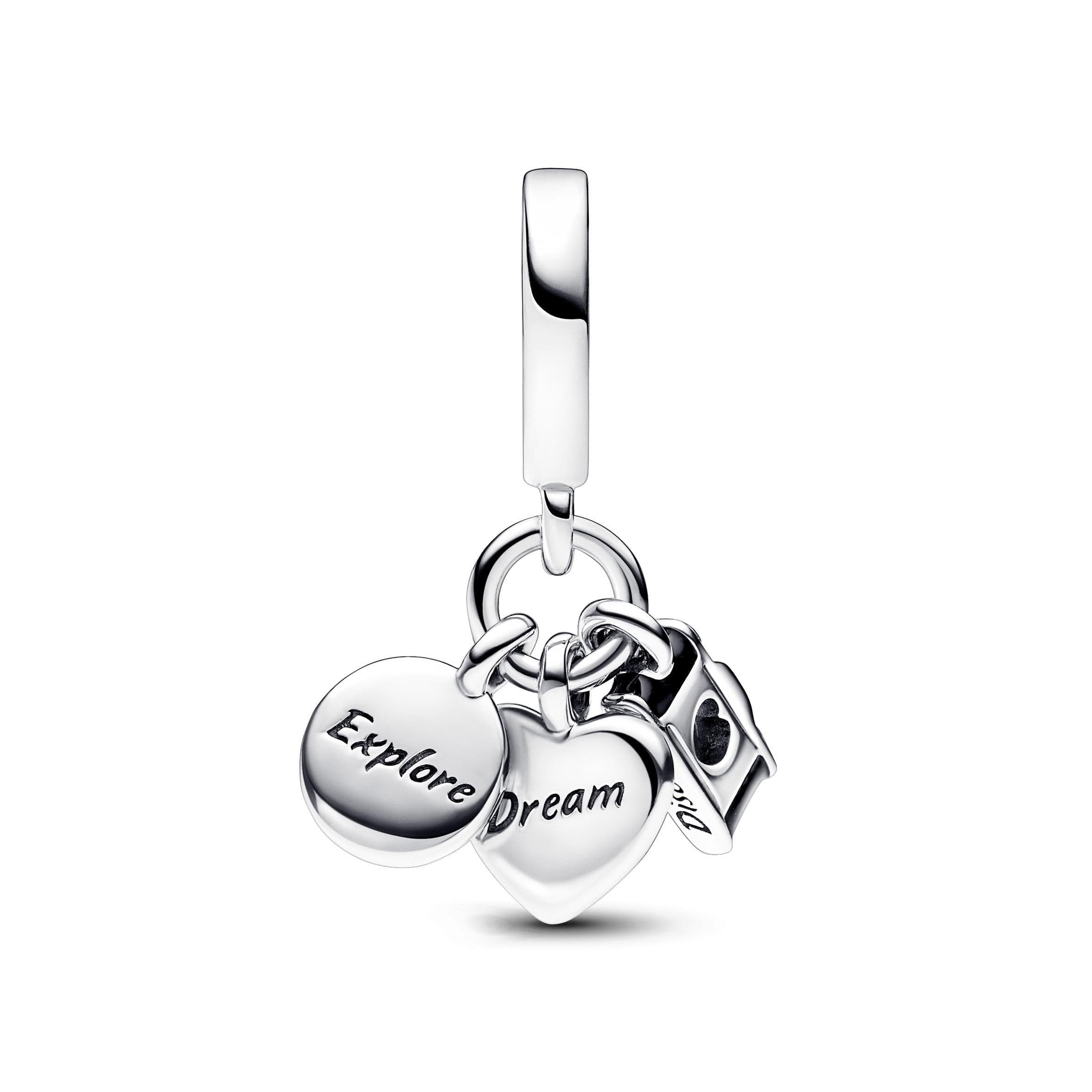 Pandora - Charm Pendente Fotocamera, Cuore e Bussola in Bead Charm Alba Gioielli - Casoria, commercioVirtuoso.it