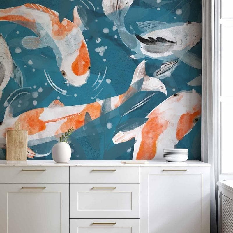 Carta da parati - Koi Fishes - Second Variant in Carta da parati Collezione Casa - Trebisacce, commercioVirtuoso.it