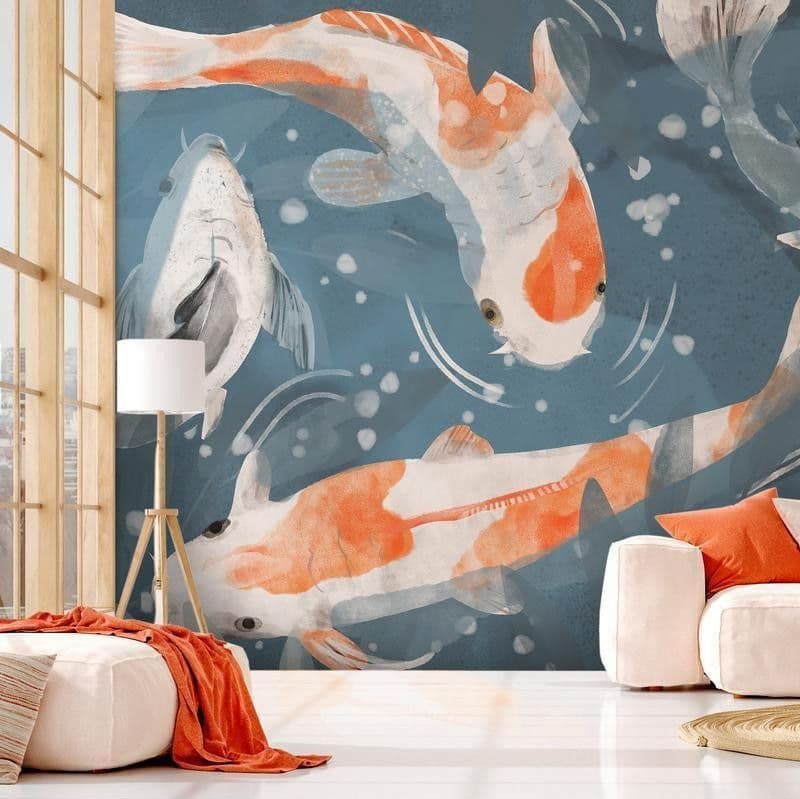 Carta da parati - Koi Fishes - Second Variant in Carta da parati Collezione Casa - Trebisacce, commercioVirtuoso.it