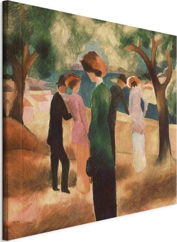 Quadro - Lady in Green Jacket (August Macke) in Poster e stampe Collezione Casa - Trebisacce, commercioVirtuoso.it