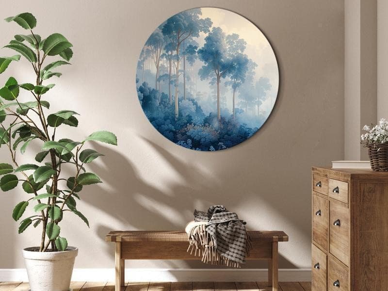Quadro rotondo Foresta blu fatata in Poster e stampe Collezione Casa - Trebisacce, commercioVirtuoso.it