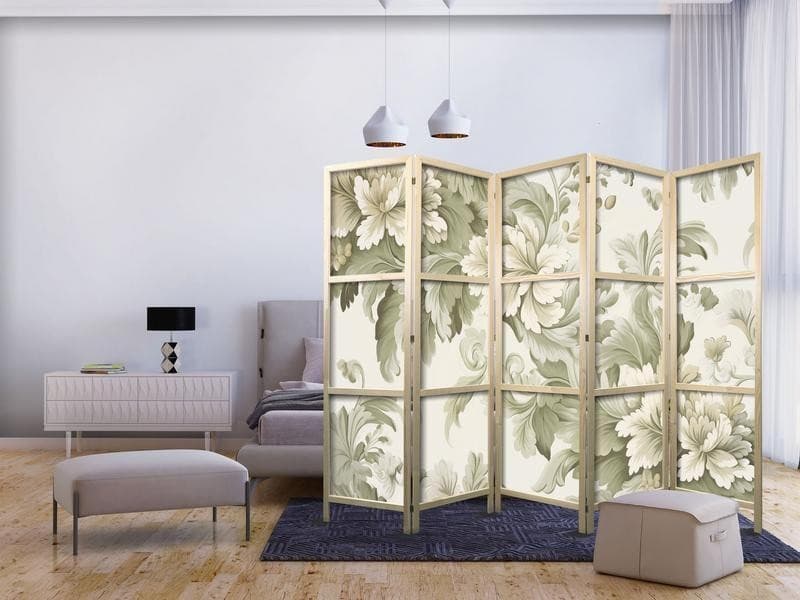 Paravento giapponese Fiori beige vintage 5 ante in Paraventi Collezione Casa - Trebisacce, commercioVirtuoso.it