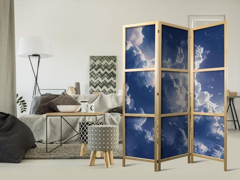 Paravento giapponese - Starry Clouds and Delicate Light Over a Corner of the Sky in Paraventi Collezione Casa - Trebisacce, commercioVirtuoso.it