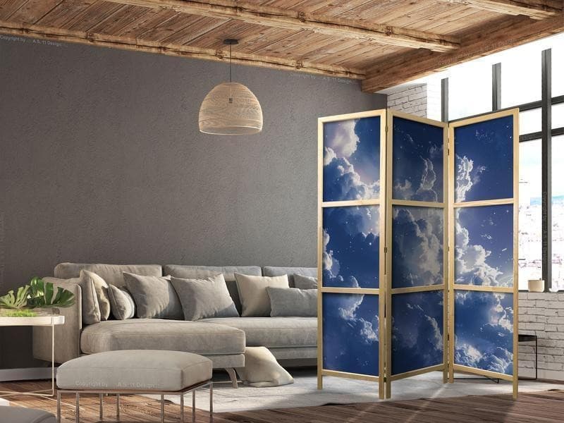 Paravento giapponese - Starry Clouds and Delicate Light Over a Corner of the Sky in Paraventi Collezione Casa - Trebisacce, commercioVirtuoso.it