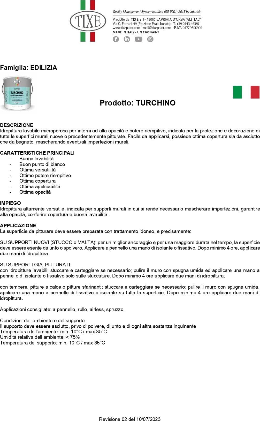 Tixe Turchino 4lt idro pittura lavabile microporosa extra bianca opaca per interni in Pittura per pareti Aloiserw.com - Altomonte, commercioVirtuoso.it