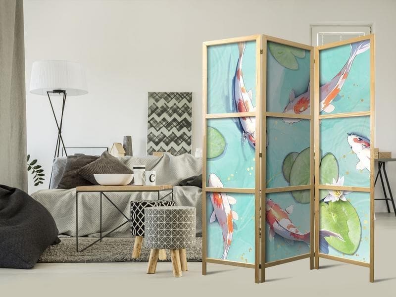 Paravento giapponese Spettacolare Carpa Koi 3 ante in Paraventi Collezione Casa - Trebisacce, commercioVirtuoso.it