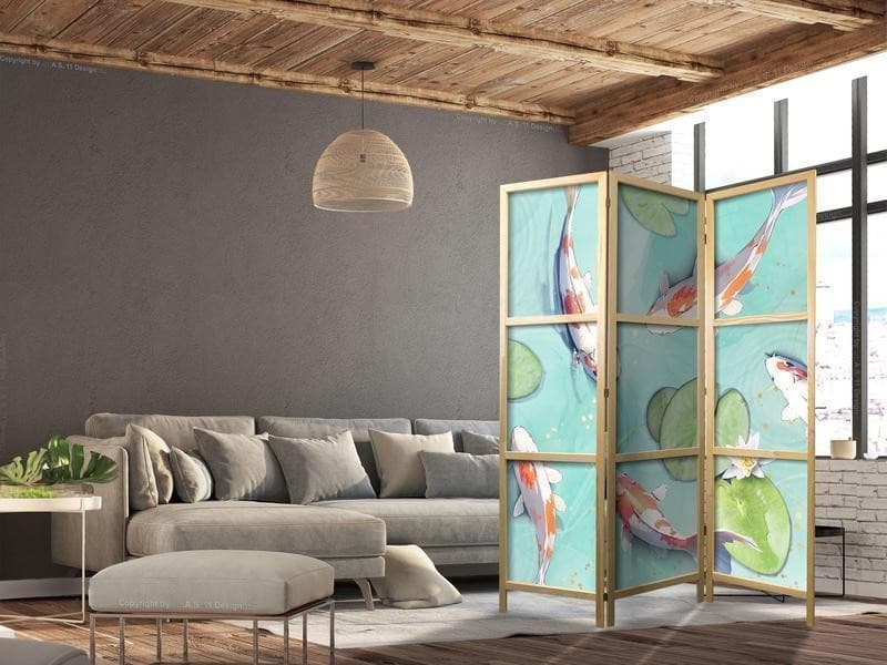 Paravento giapponese Spettacolare Carpa Koi 3 ante in Paraventi Collezione Casa - Trebisacce, commercioVirtuoso.it