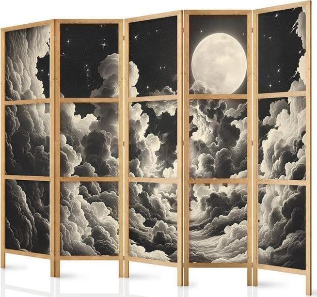Paravento giapponese - Moon and Stars Singing Among the Great Clouds