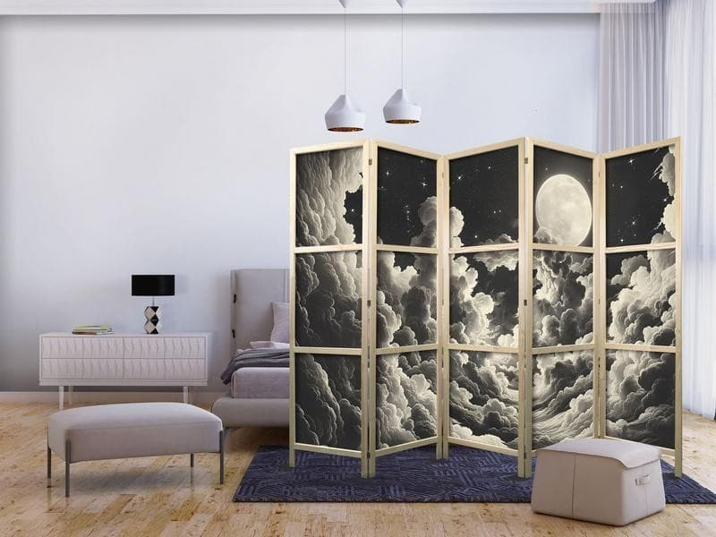 Paravento giapponese - Moon and Stars Singing Among the Great Clouds in Paraventi Collezione Casa - Trebisacce, commercioVirtuoso.it