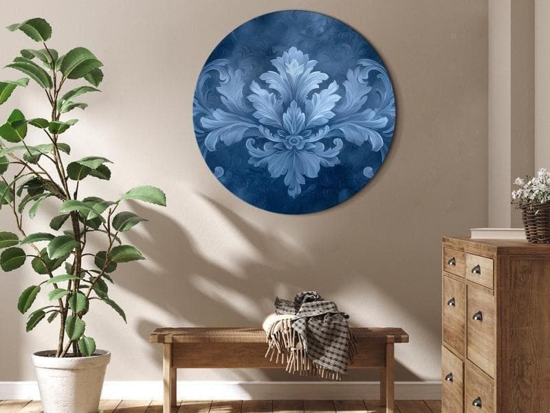 Quadro rotondo eleganza in blu e tonalità fredde in Poster e stampe Collezione Casa - Trebisacce, commercioVirtuoso.it