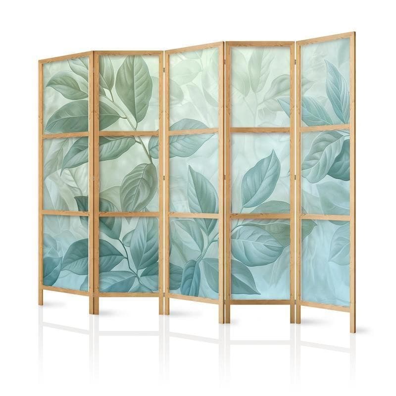 Paravento giapponese Eleganti foglie verdi 5 ante in Paraventi Collezione Casa - Trebisacce, commercioVirtuoso.it