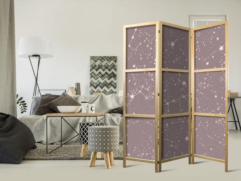 Paravento giapponese - Night Sky - Artistic Constellations and Stars in Pastel Shades in Paraventi Collezione Casa - Trebisacce, commercioVirtuoso.it