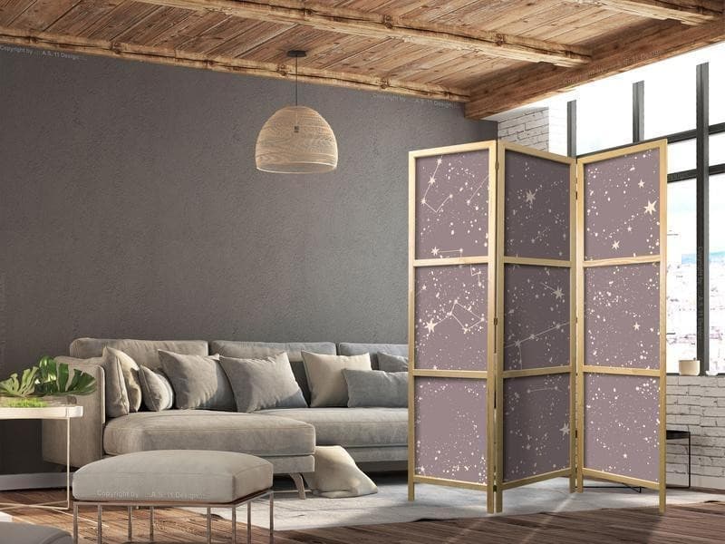 Paravento giapponese - Night Sky - Artistic Constellations and Stars in Pastel Shades in Paraventi Collezione Casa - Trebisacce, commercioVirtuoso.it