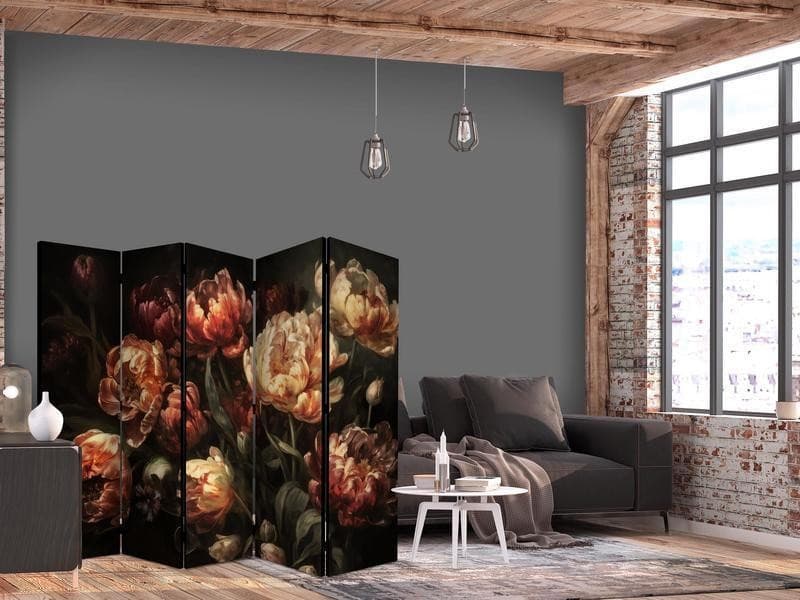 Paravento Bouquet di fiori rossi 5 ante in Paraventi Collezione Casa - Trebisacce, commercioVirtuoso.it