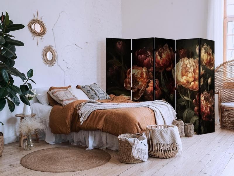 Paravento Bouquet di fiori rossi 5 ante in Paraventi Collezione Casa - Trebisacce, commercioVirtuoso.it