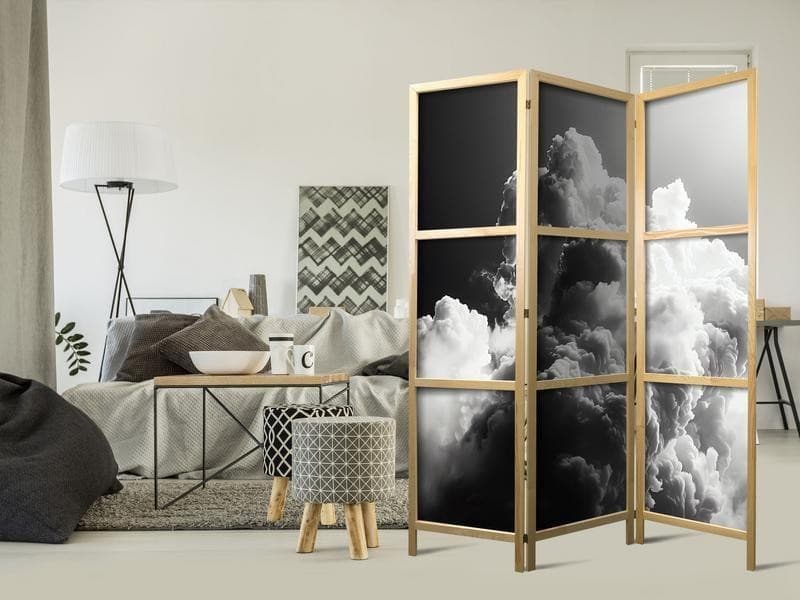 Paravento giapponese - Clouds Like from Dreams: Let the Sun Illuminate Your Day – A Visual Feast in Paraventi Collezione Casa - Trebisacce, commercioVirtuoso.it