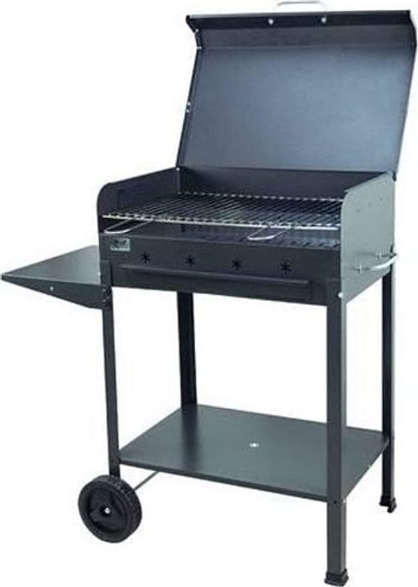 BARBECUE RETTANGOLARE A CARBONELLA "STELLA" CON RUOTE -- - griglia cm.57,5x37 in prodotto EuroStore07 - Alatri, commercioVirtuoso.it