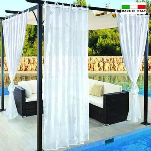 TENDA PER GAZEBO "VELO" CON FETTUCCIA E PASSANTI CM.150X280H. BIANCO - 1 PZ in prodotto EuroStore07 - Alatri, commercioVirtuoso.it