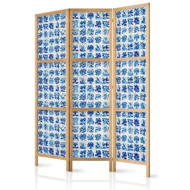 Paravento giapponese Piastrelle blu 3 ante in Paraventi Collezione Casa - Trebisacce, commercioVirtuoso.it
