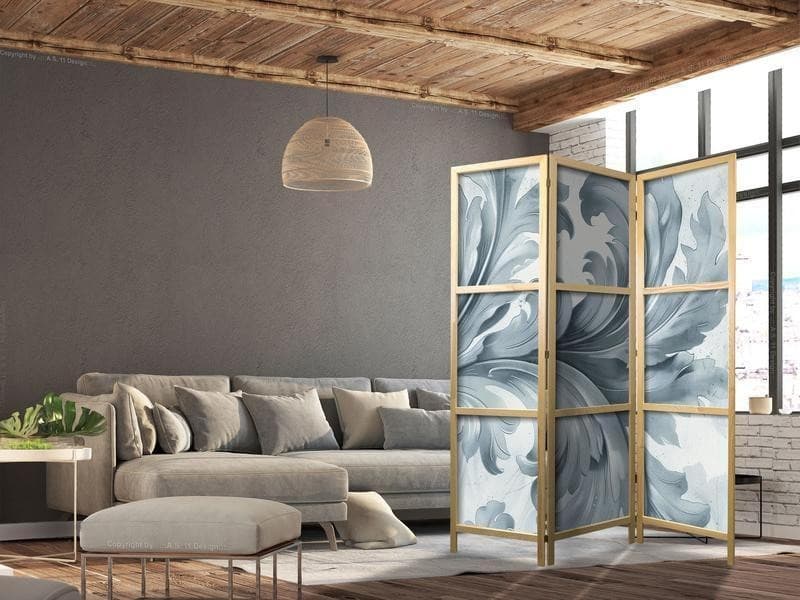 Paravento giapponese Foglie stile barocco 3 ante in Paraventi Collezione Casa - Trebisacce, commercioVirtuoso.it