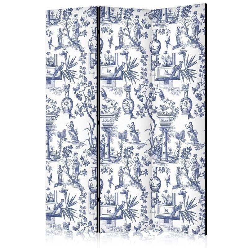 Paravento - Rome and Botany - Blue Pattern with a Greek and Plant Motif in Paraventi Collezione Casa - Trebisacce, commercioVirtuoso.it