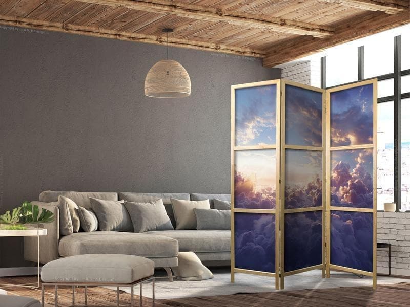Paravento giapponese - The Sun in Hiding: The Golden Face of the Sky Over a Cloudy Sea in Paraventi Collezione Casa - Trebisacce, commercioVirtuoso.it