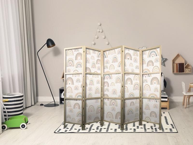 Paravento giapponese Arcobaleni e cuori 5 ante in Paraventi Collezione Casa - Trebisacce, commercioVirtuoso.it