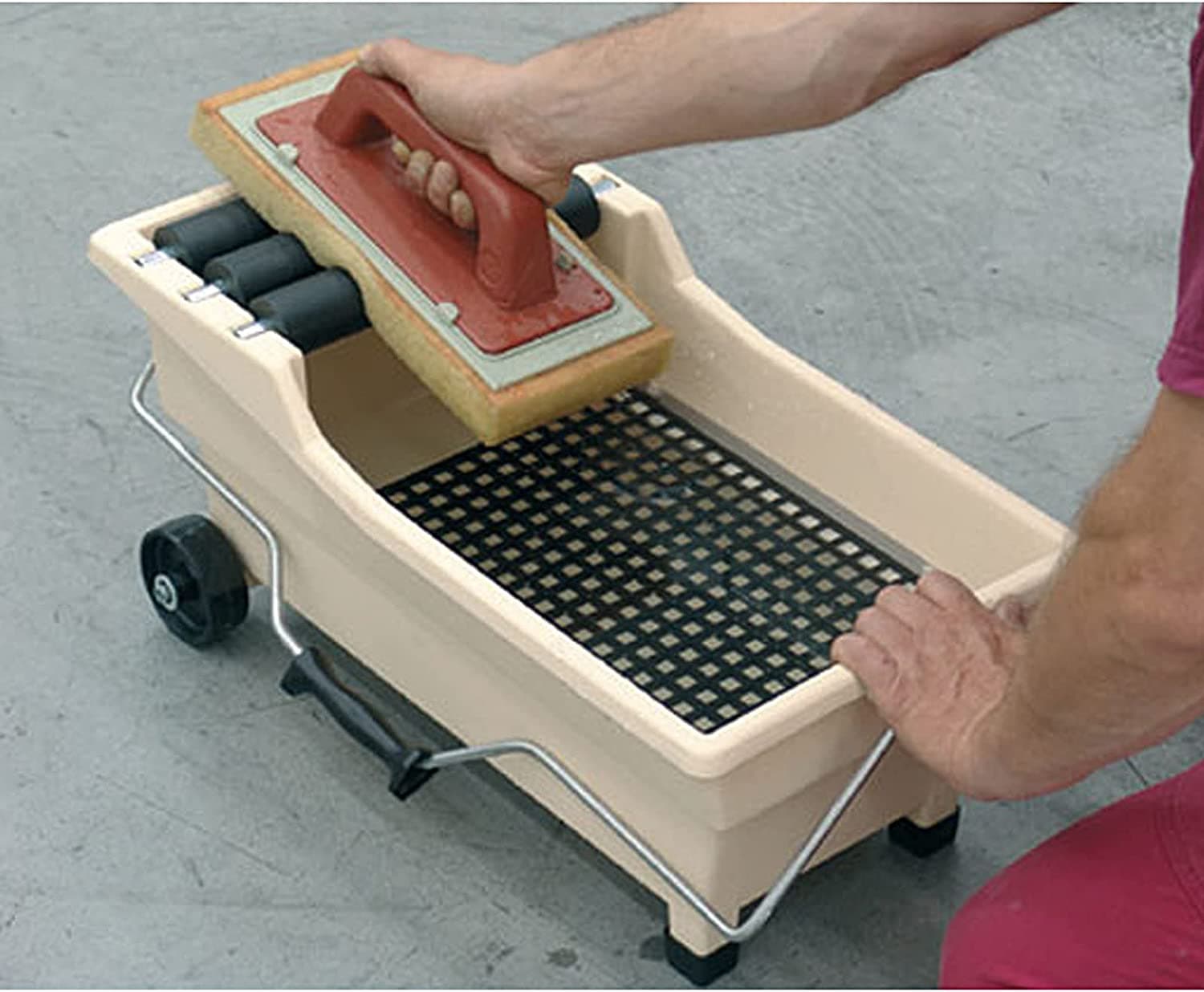 RAIMONDI --VASCHETTA LAVAGGIO "PULIRAPID" LT.20 KIT GRIGLIA 3 RULLI E 1 FRATTONE in prodotto EuroStore07 - Alatri, commercioVirtuoso.it