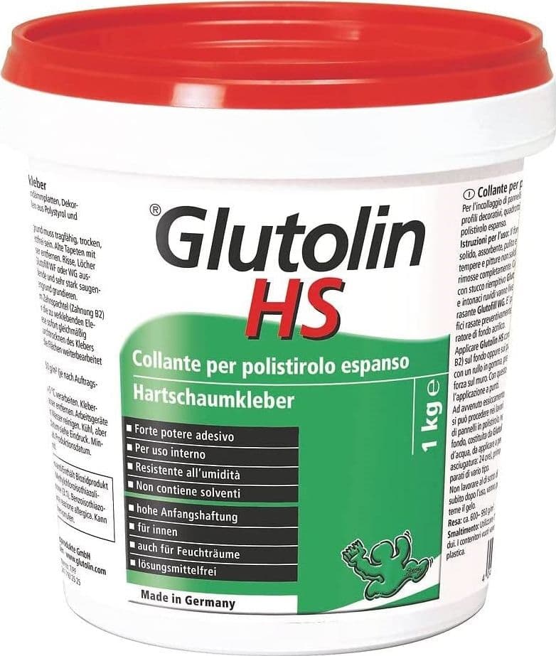 COLLANTE PER POLISTIROLO ESTRUSO GLUTOLIN HS -- 1 KG in prodotto EuroStore07 - Alatri, commercioVirtuoso.it