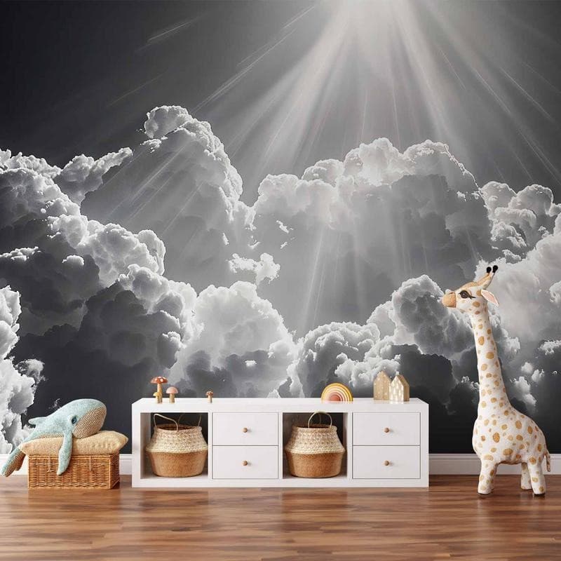 Carta da parati - Hope in the Clouds: Inspiring Rays of the Sun – Awaken Emotions in Carta da parati Collezione Casa - Trebisacce, commercioVirtuoso.it