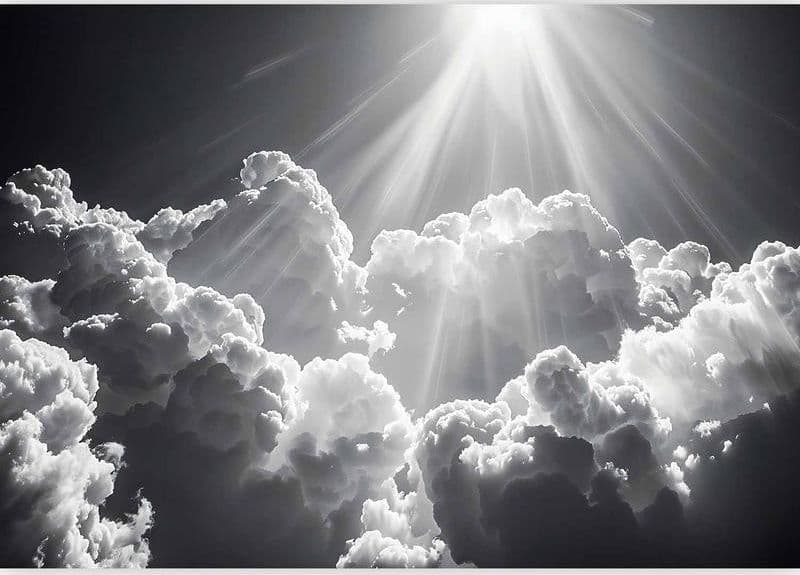 Carta da parati - Hope in the Clouds: Inspiring Rays of the Sun – Awaken Emotions in Carta da parati Collezione Casa - Trebisacce, commercioVirtuoso.it