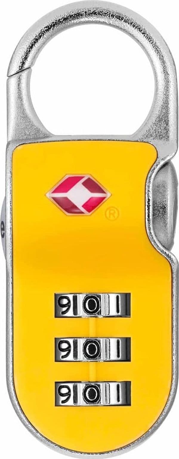 LUCCHETTO AD ARCO A COMBINAZIONE VALIGE CON DISPOSITIVO TSA YTP2 mm.26 giallo