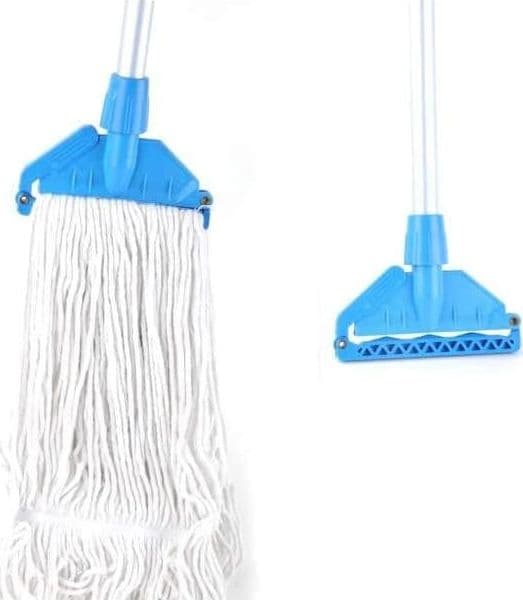 SCOPA MOCIO CLEAN CON MANICO cm.40x15 mocio 65% cotone, 35% poliestere in prodotto EuroStore07 - Alatri, commercioVirtuoso.it