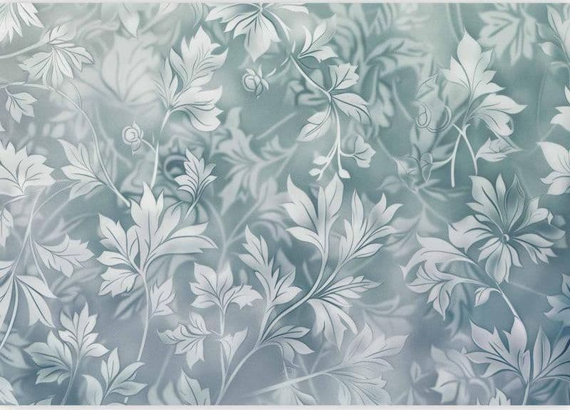Carta da parati - Ornaments in Worn Muted Turquoises: Delicate Plant Pattern in Carta da parati Collezione Casa - Trebisacce, commercioVirtuoso.it