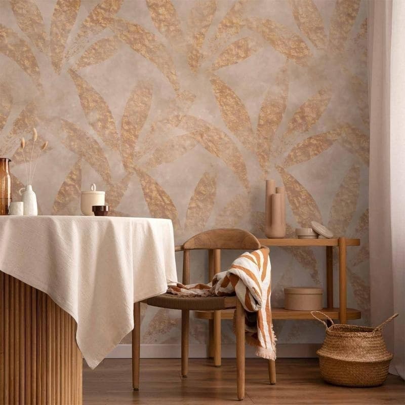 Carta da parati - Leaves and Gold in Carta da parati Collezione Casa - Trebisacce, commercioVirtuoso.it