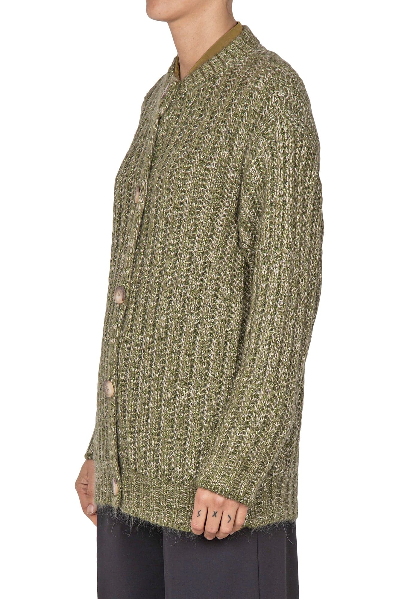 LA FEMME BLANCHE La Femme Blanche - Cardigan - 441809 - Verde da donna in Cardigan Drestige - Casamassima, commercioVirtuoso.it