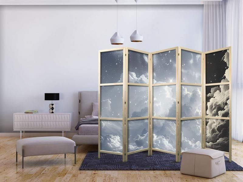 Paravento giapponese - Astral Calm: Stars Scattered Over Delicate Clouds in Paraventi Collezione Casa - Trebisacce, commercioVirtuoso.it