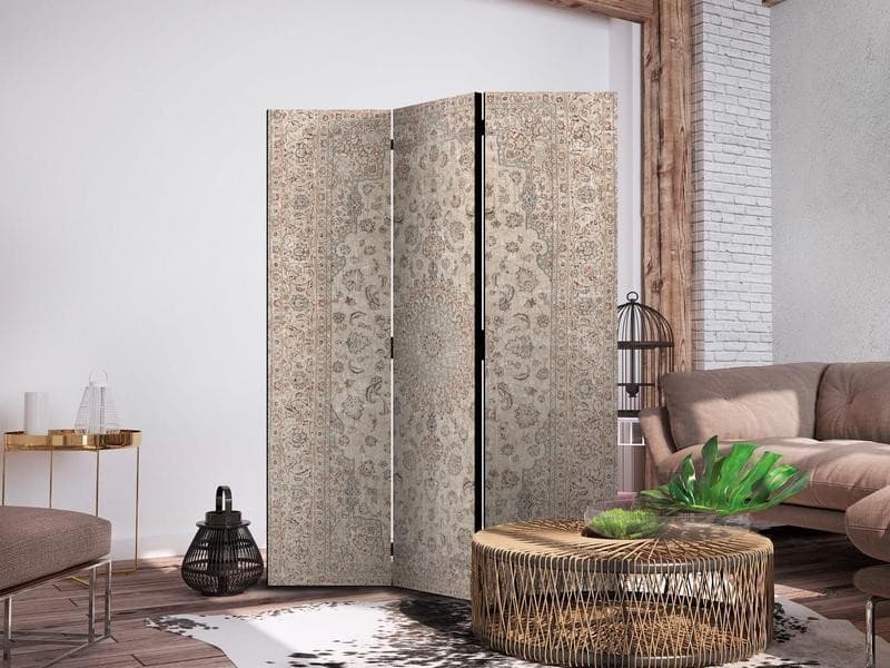 Paravento - Desert Nights - Ornamented Persian Carpet in Muted Colors in Paraventi Collezione Casa - Trebisacce, commercioVirtuoso.it