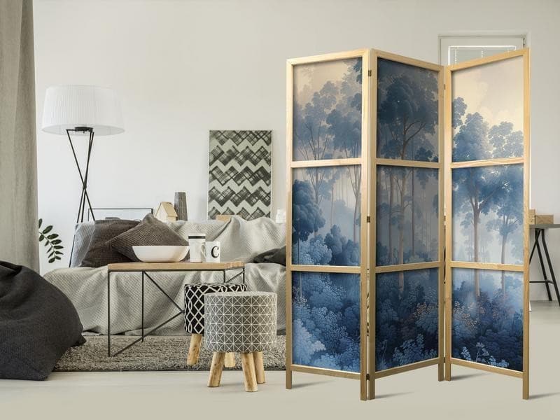 Paravento giapponese Foresta azzurra da favola 3 ante in Paraventi Collezione Casa - Trebisacce, commercioVirtuoso.it