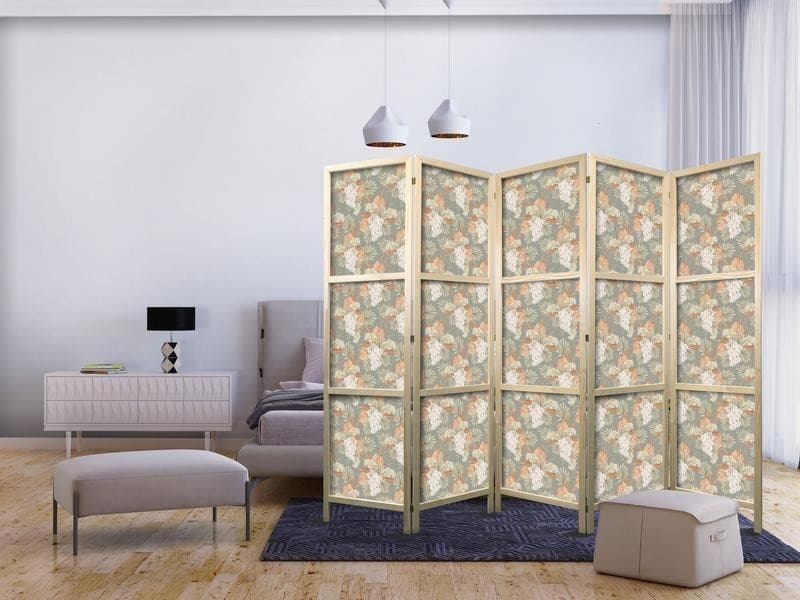Paravento giapponese Bouquet di fiori esotici 5 ante in Paraventi Collezione Casa - Trebisacce, commercioVirtuoso.it