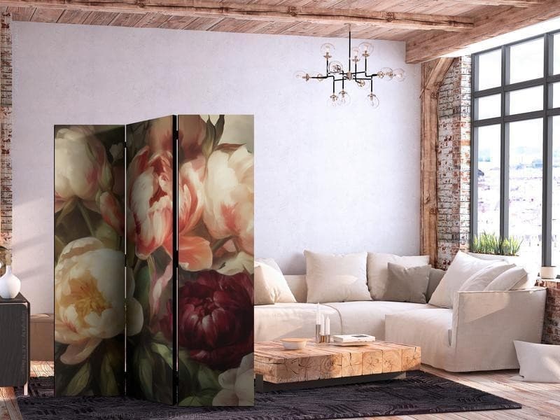 Paravento Peonie fiorite 3 ante in Paraventi Collezione Casa - Trebisacce, commercioVirtuoso.it