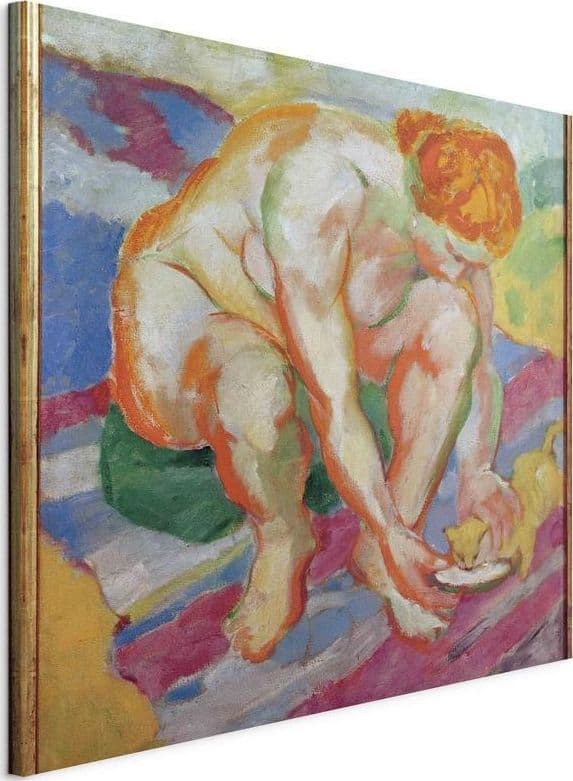Quadro - Nude with cat (Franz Marc) in Poster e stampe Collezione Casa - Trebisacce, commercioVirtuoso.it